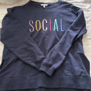 Nwot Wildfox SOCIAL sweat shirt. Sz med
